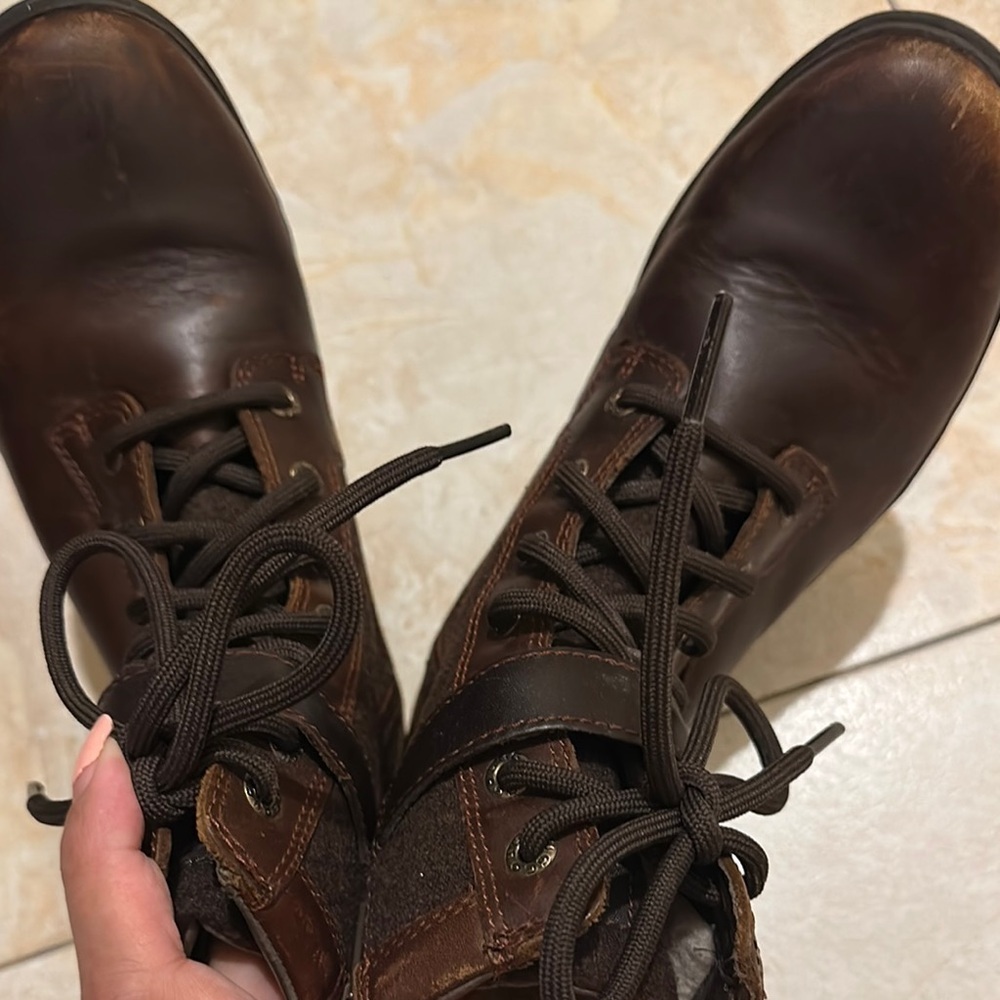 UGG Dark Brown Leather Boots - Picture 5 of 8